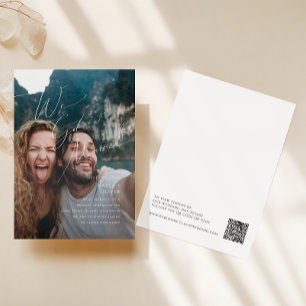 Faire-part de mariage en écriture fantaisiste avec