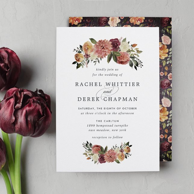Faire-part de mariage en fleur rustique (Créateur téléchargé)