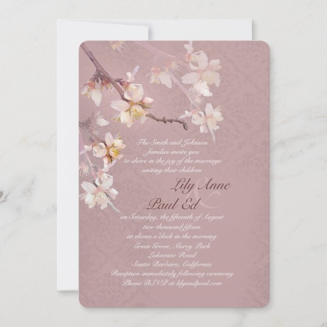 Faire-part de mariage en fleurs d'Apple (Devant)