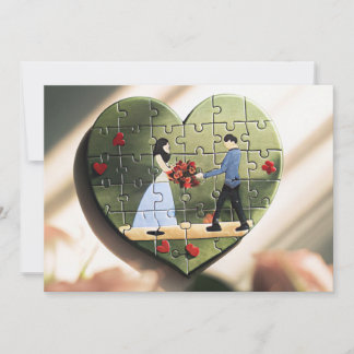 Faire-part de mariage En Forme De Coeur