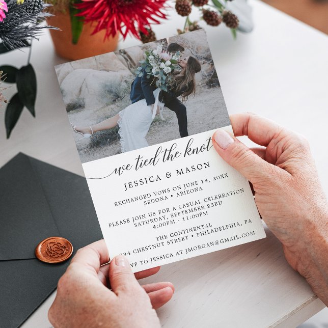 Faire-part de mariage en fuite Nous nous sommes ma (Créateur téléchargé)