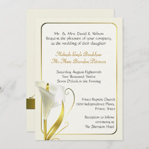 Faire-part de mariage en ivoire élégant de