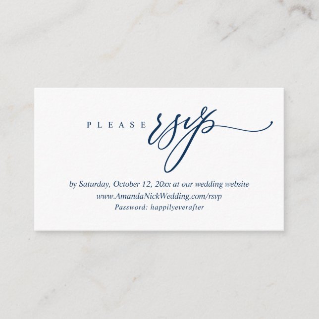Faire-part de mariage en ligne RSVP, carte de scri (Devant)
