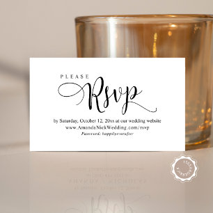 Faire-part de mariage en ligne RSVP, carte de scri