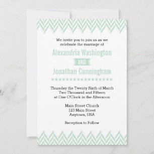 Faire-part de mariage en os blanc de mouton vert