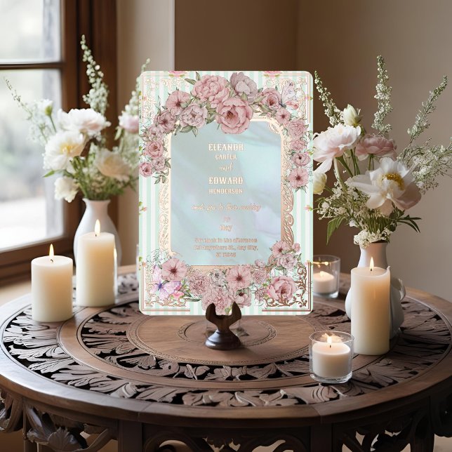 Faire-part de mariage en papier métallisé à motif  (Créateur téléchargé)