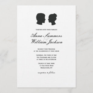 Faire-part de mariage en silhouette de couple - Do