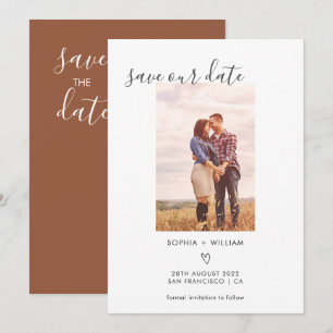 Faire-Part de Mariage en Terre Cuite Bohème avec P