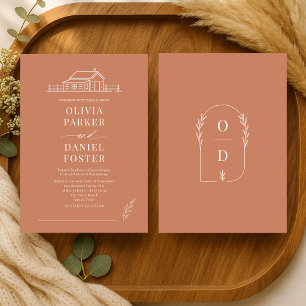 Faire-Part de Mariage en Terre Cuite Rustique Ranc