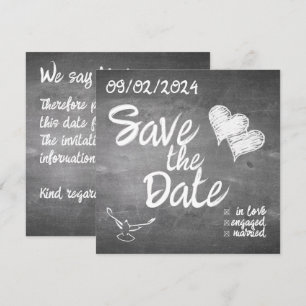 Faire-part de mariage en typographie de tableau no