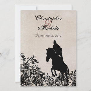 Faire-part de mariage équestre Vintage