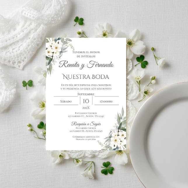 Faire-part de mariage espagnol Boho (Créateur téléchargé)