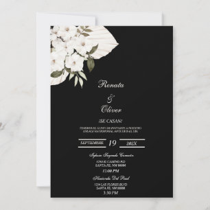 Faire-part de mariage espagnol noir