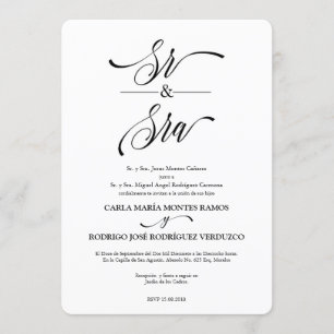 Faire-part de mariage espagnol Sr y Sra