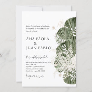 Faire-part de mariage espagnol verdoyant