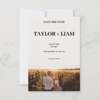 Faire-part de mariage esthétique Beige Or