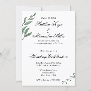 Faire-part de mariage et invitation à la réception