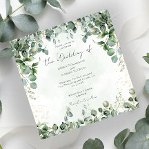 Faire-part de Mariage Eucalyptus Carré 1001