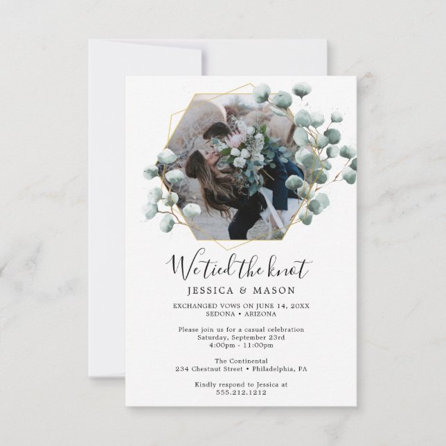 Faire-part de mariage Eucalyptus Nous nous sommes  (Devant)