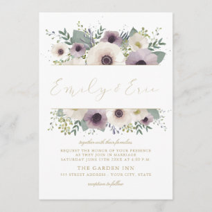 Faire-part de mariage fait sur commande de bouquet