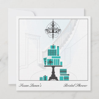 Faire-part de mariage Fête des mariées bleue