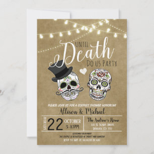 Faire-part de mariage Fête des mariées Halloween
