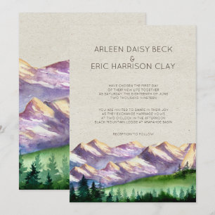 Faire-part de mariage/ fête en montagne