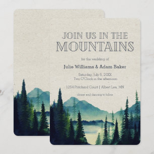 Faire-part de mariage/ fête en montagne
