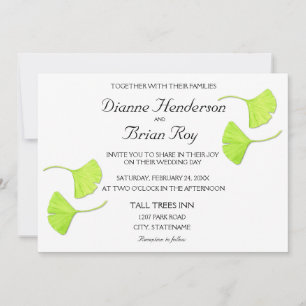 Faire-part de mariage Feuille de Ginkgo