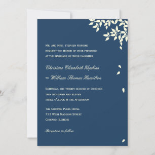 Faire-part de mariage Feuille en chute libre (Mari