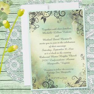 Faire-part de mariage Feuilles Déco Soirée Enchant