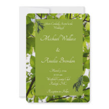 Faire-part de mariage Feuilles verts