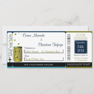 Faire-part de mariage Fireflies/Mason Boararding P