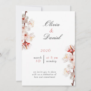 Faire-part de mariage Fleur de Blush Douce
