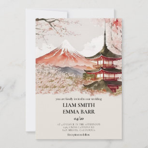 Faire-part de mariage Fleur de cerisier Sakura jap