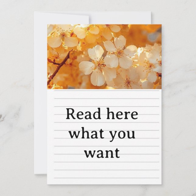 Faire-part de mariage Fleur jaune belle - Élégant (Devant)