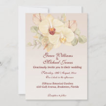 Faire-part de mariage Fleur Orchidée délicate