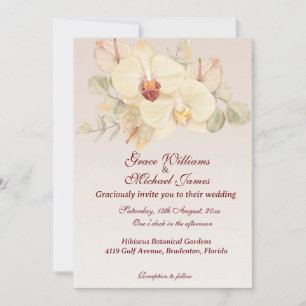 Faire-part de mariage Fleur Orchidée délicate