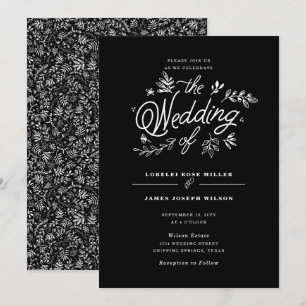 Faire-part de mariage fleur sauvage