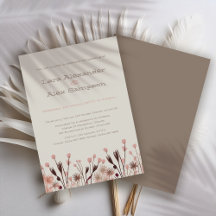 Faire-part de mariage Fleur sauvage Boho