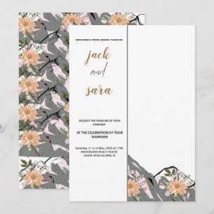 Faire-part de mariage Fleur sauvage de la montagne