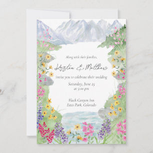 Faire-part de mariage Fleur sauvage de montagne à 
