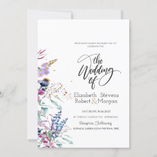 Faire-part de mariage fleur sauvage Meadow