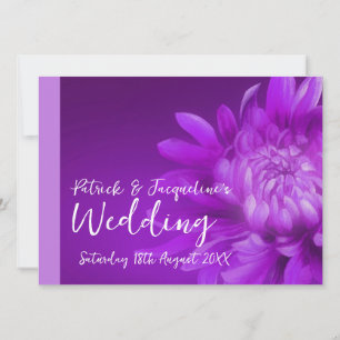 Faire-part de mariage fleuri violet