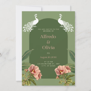 Faire-part de mariage fleurie Boho