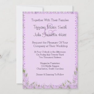 Faire-part de mariage Fleurs de Wisteria