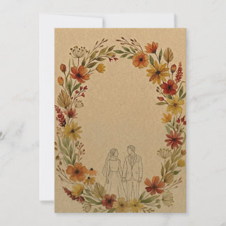 Faire-part de mariage Fleurs sauvages d'automne Kr