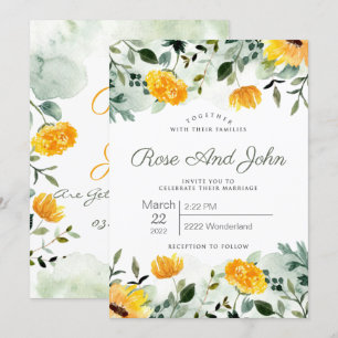 Faire-part de mariage floral