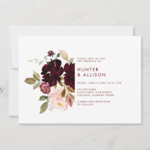 Faire-part de mariage floral