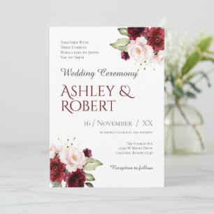 Faire-part de mariage floral